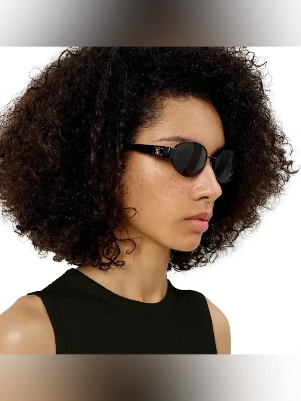 Celine Triomphe Metal 01 Sunglasses with Original Leather Crossbody Case